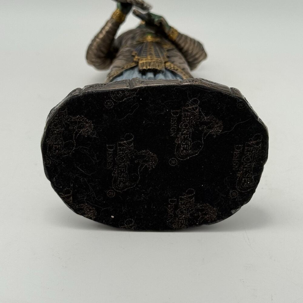 10 3/8 Egyptian Osiris God of Dead Afterlife Flail & Crook Statue Bronze Finish - Picture 6 of 6